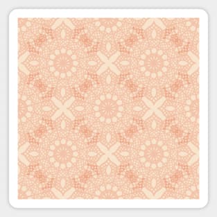 Bright Orange Kaleidoscope Pattern Magnet